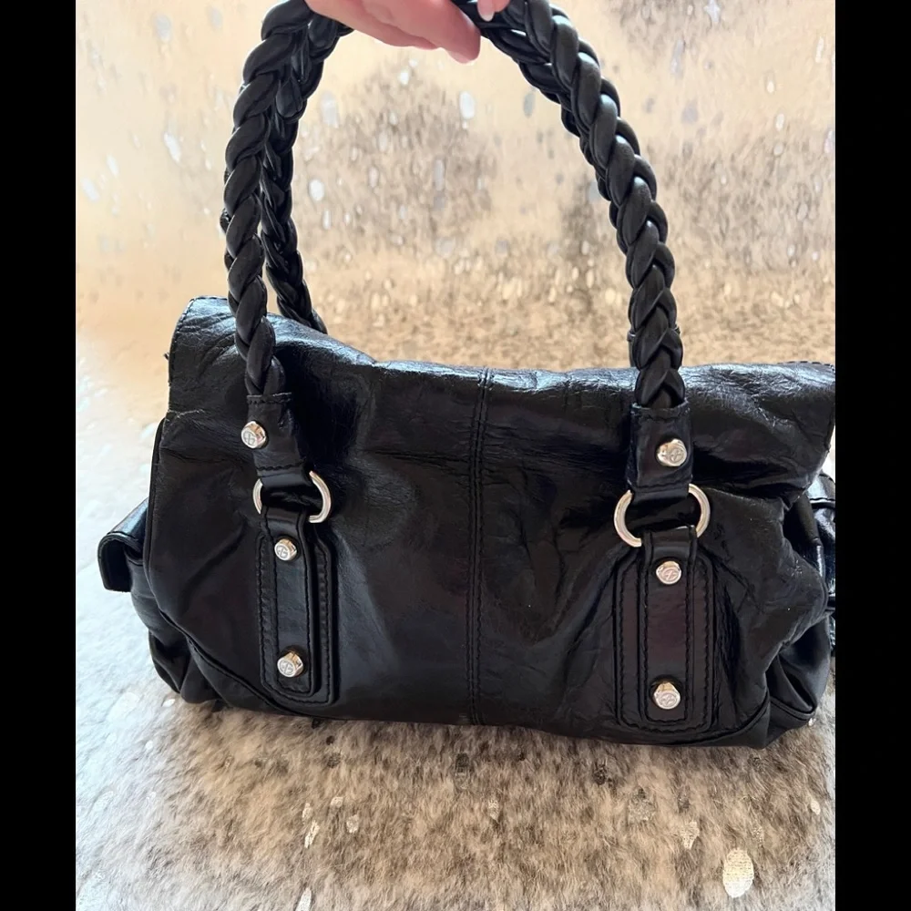 Francesco Biasia black leather bag.